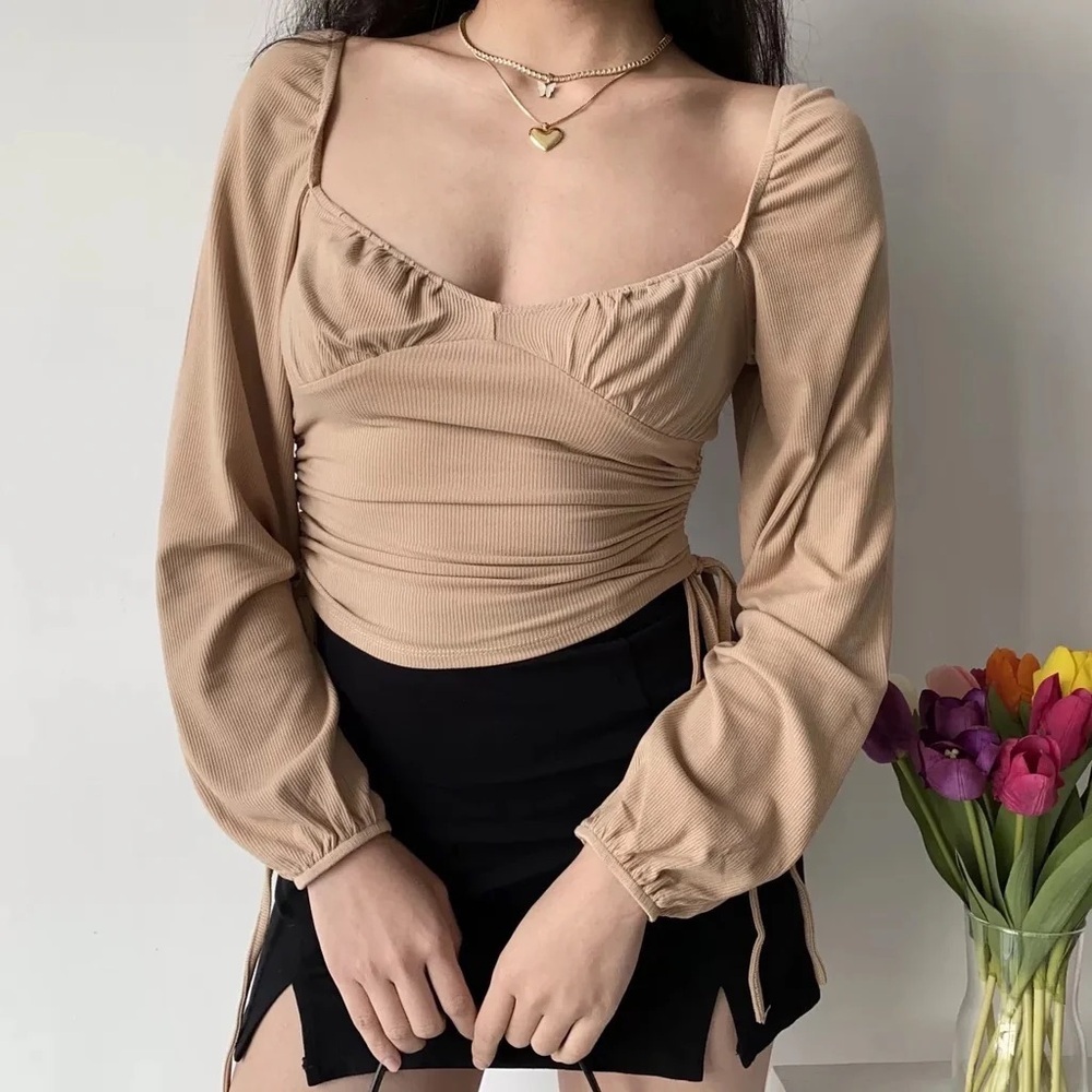 Hello Molly Flora Lantern Drawstring Top